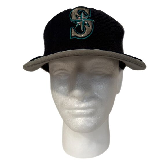 New Era 59Fifty Size 7 1/8 Seattle Mariners Fitted Hat Cap READ - Picture 2 of 7